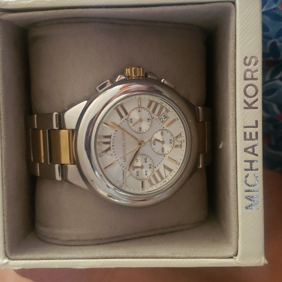 Michael Kors Accessories - Michael kors camille two tone watch in box- never used